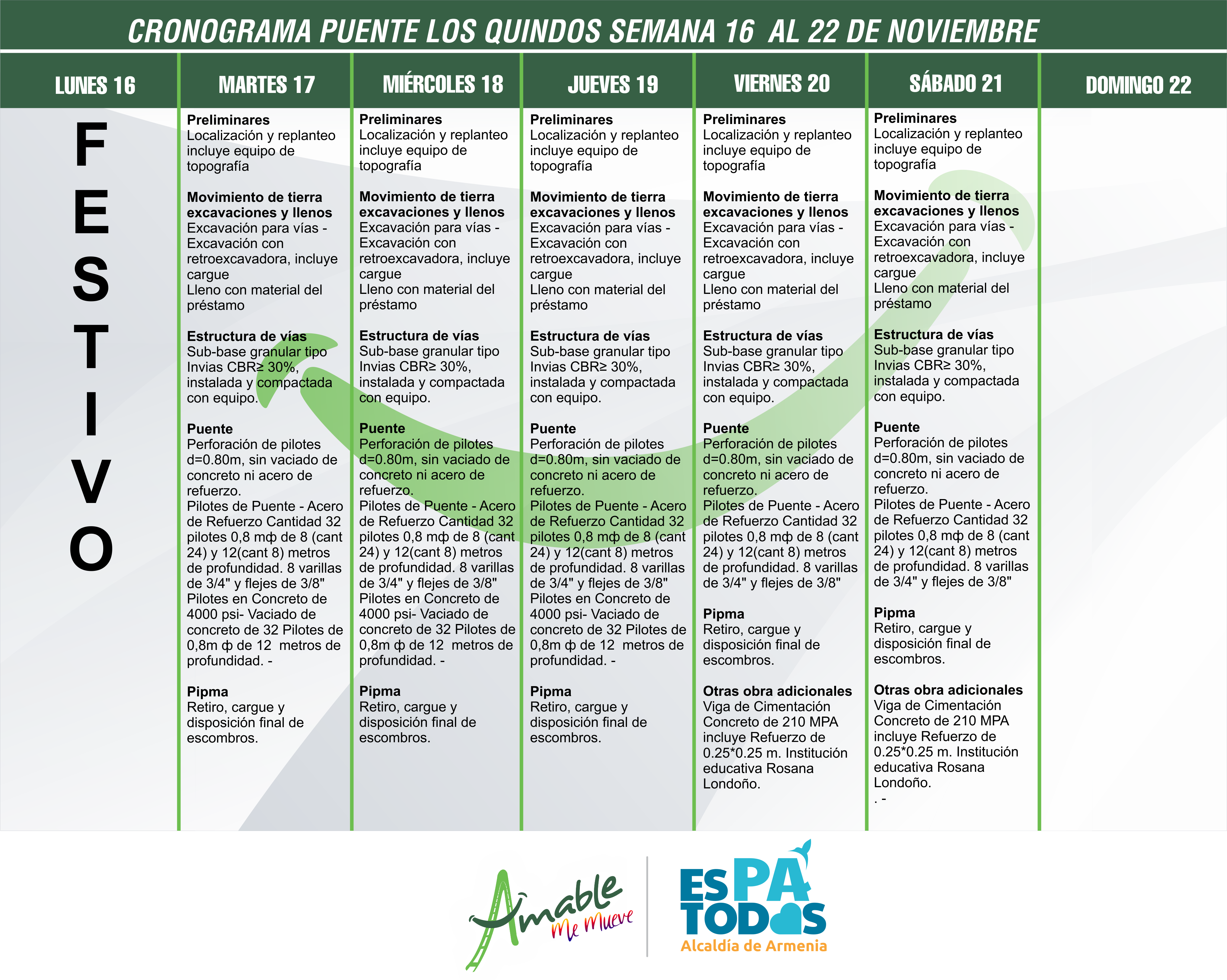 CRONOGRAMA PUENTE 16 22 noviembre