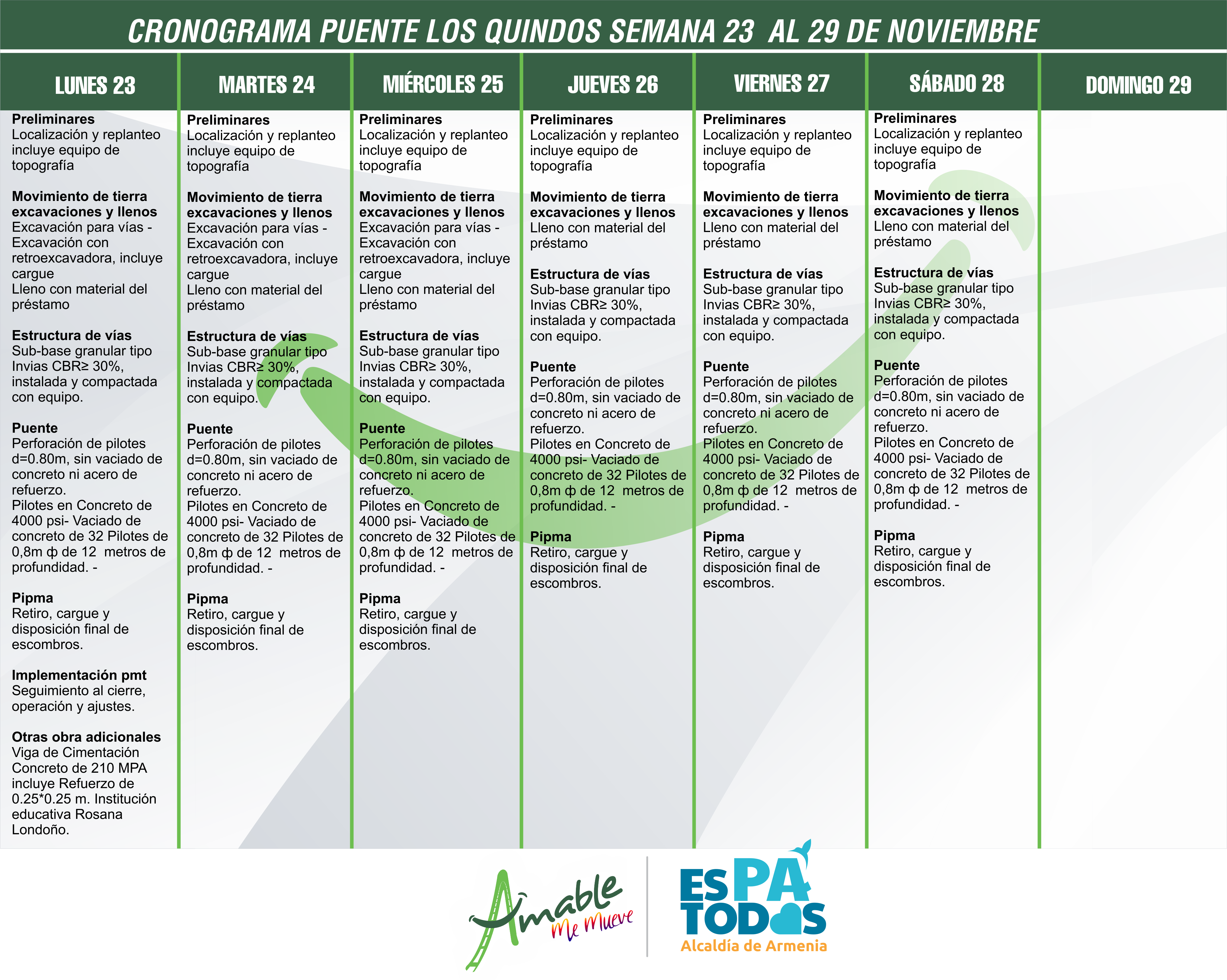 CRONOGRAMA PUENTE 23 29 noviembre