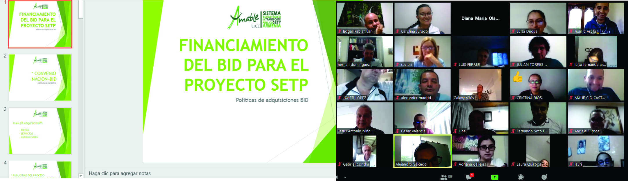 pantallazo capacitación